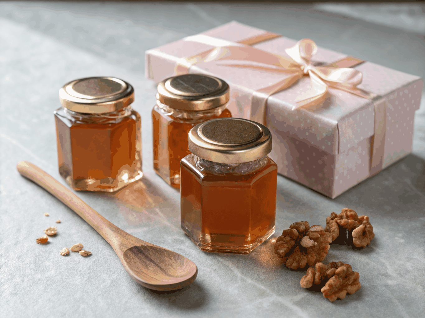 Small-batch honey and preserves in a curated gift box